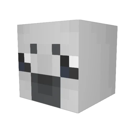 Schlumpminer Minecraft avatar head, 3D render