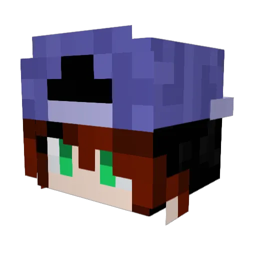 Schlurpen Minecraft avatar head, 3D render