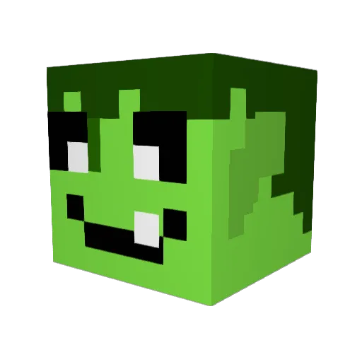 Schmackleroo Minecraft avatar head, 3D render