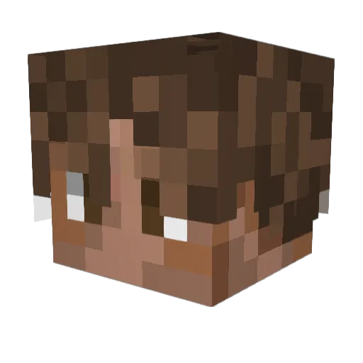 Schmackolas Minecraft avatar head, 3D render