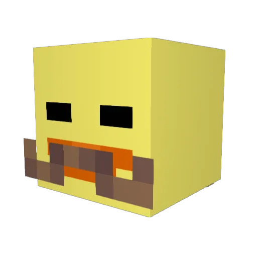 Schmael Minecraft avatar head, 3D render