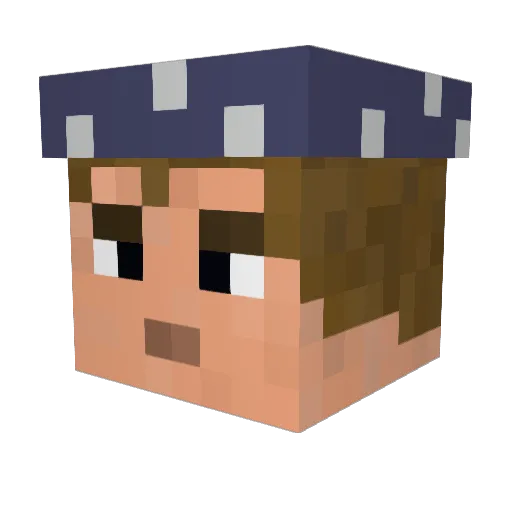 Schmaninski Minecraft avatar head, 3D render