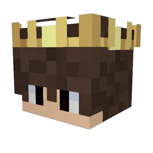 Schmatzz Minecraft avatar head, 3D render