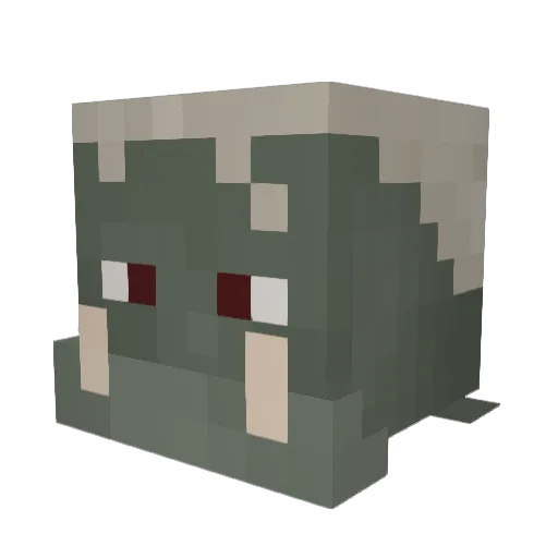 Schmaung Minecraft avatar head, 3D render