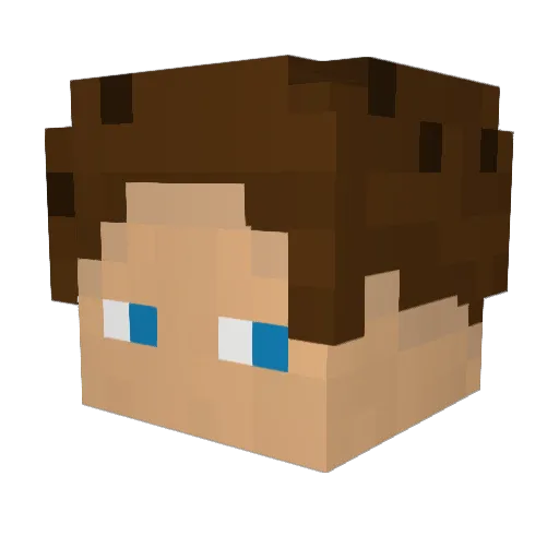 Schmax25 Minecraft avatar head, 3D render