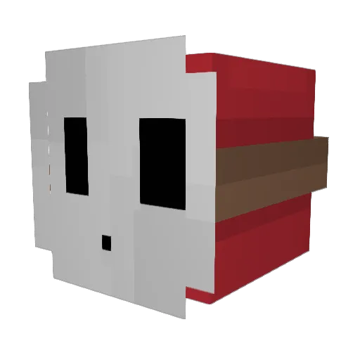 Schmelon_ Minecraft avatar head, 3D render