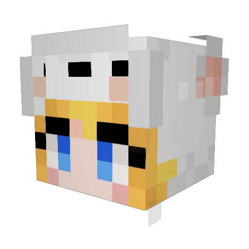 Schmelzbroetchen Minecraft avatar head, 3D render