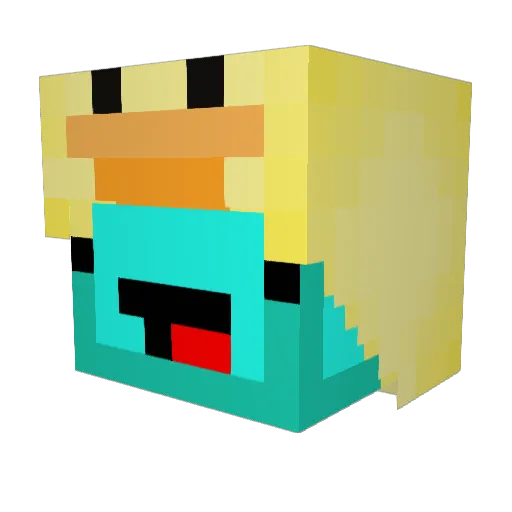 Schmickikun Minecraft avatar head, 3D render