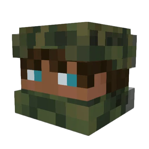 Schmidlinger Minecraft avatar head, 3D render