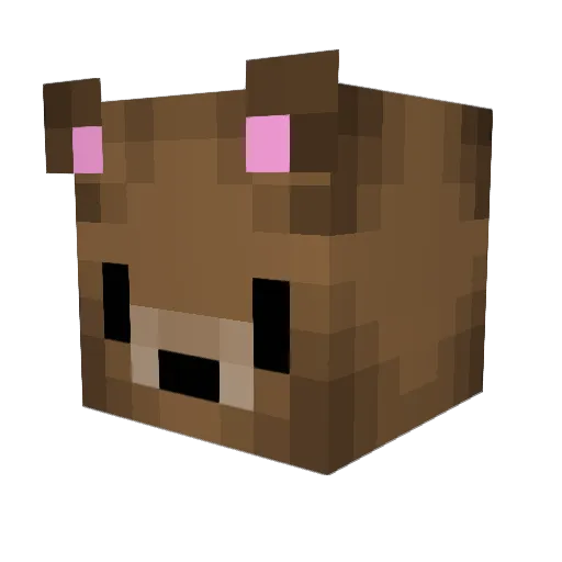Schmidtty Minecraft avatar head, 3D render