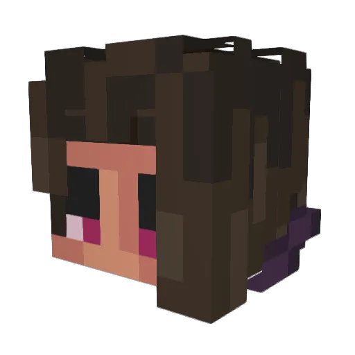 Schmif Minecraft avatar head, 3D render