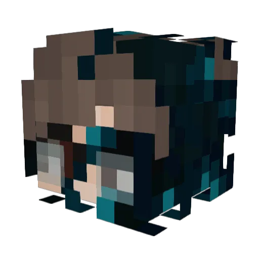 Schmiit Minecraft avatar head, 3D render