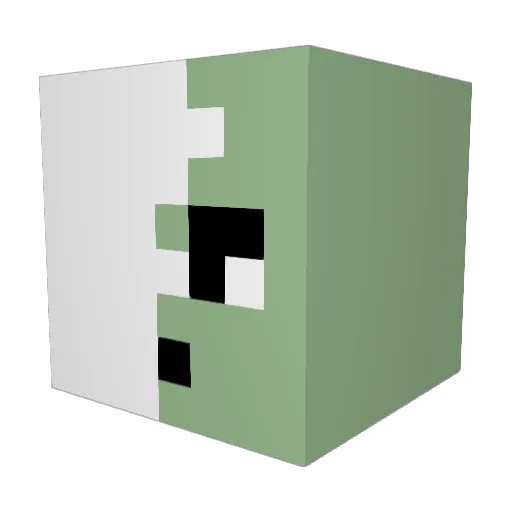 Schmitzs Minecraft avatar head, 3D render