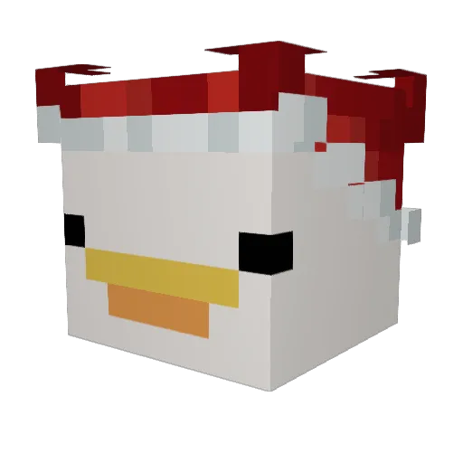 Schmokuba Minecraft avatar head, 3D render