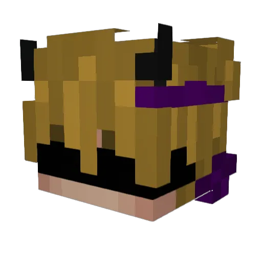 Schmolty Minecraft avatar head, 3D render