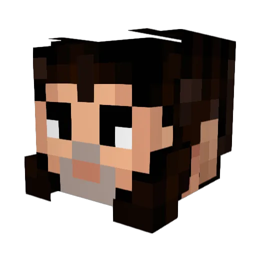 Schmool_24 Minecraft avatar head, 3D render
