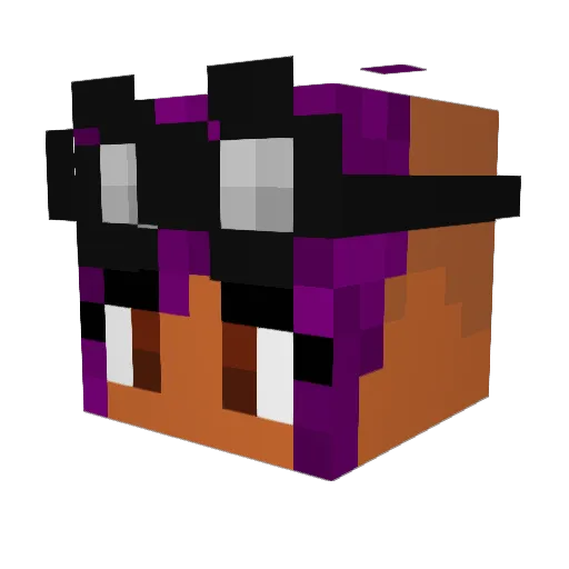 Schmooshy Minecraft avatar head, 3D render