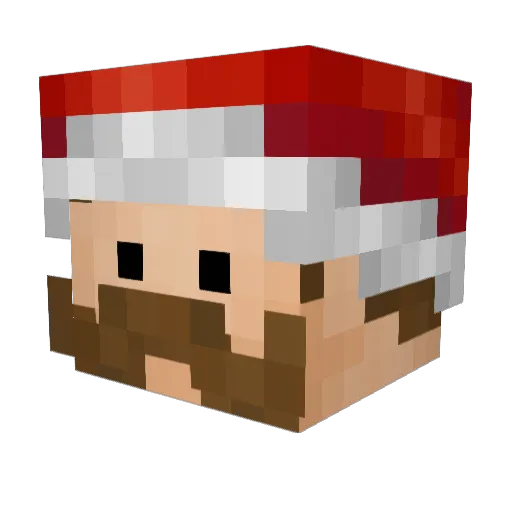 Schmumbo Minecraft avatar head, 3D render