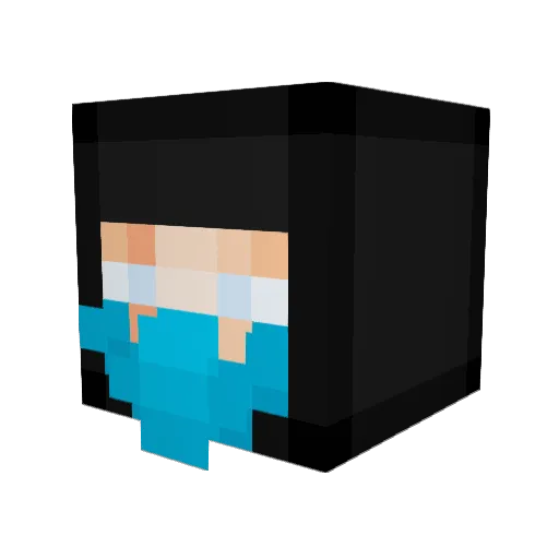 SchmutBoy Minecraft avatar head, 3D render
