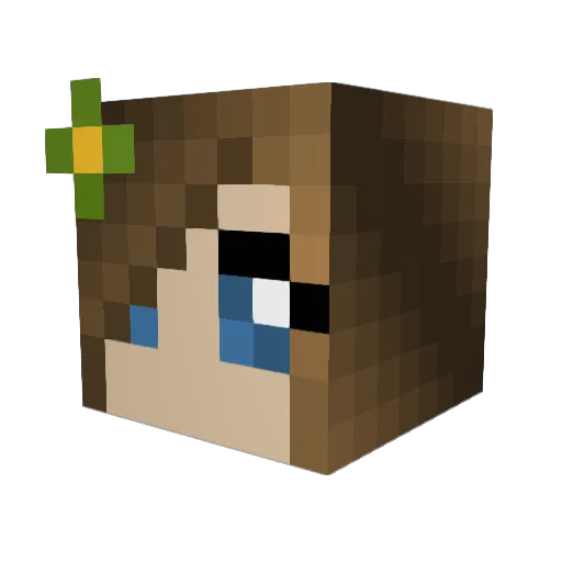 Schmutzfinch Minecraft avatar head, 3D render