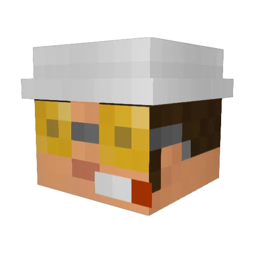 Schn00k Minecraft avatar head, 3D render