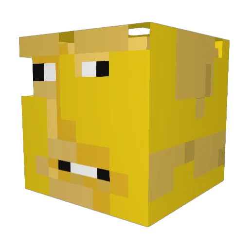 SchnabelBier Minecraft avatar head, 3D render