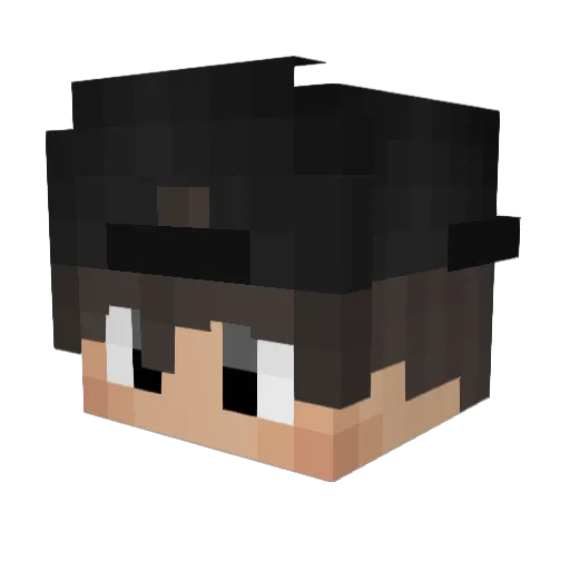 Schnalli19 Minecraft avatar head, 3D render