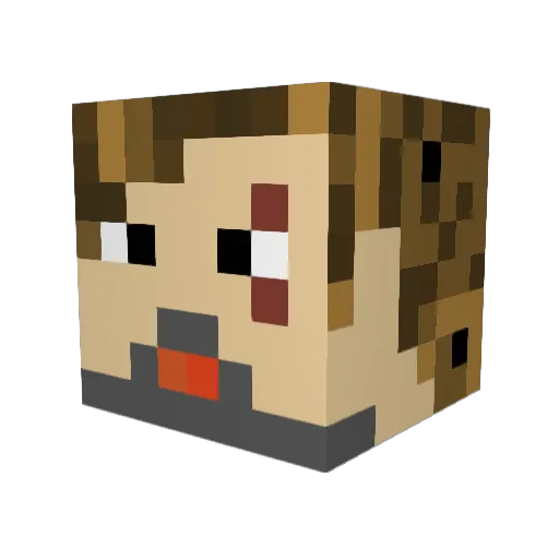 SchnapsyBeergrad Minecraft avatar head, 3D render