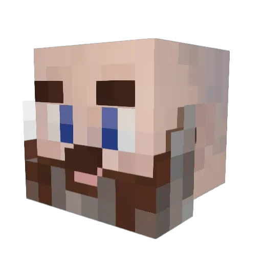 SchnateMC Minecraft avatar head, 3D render