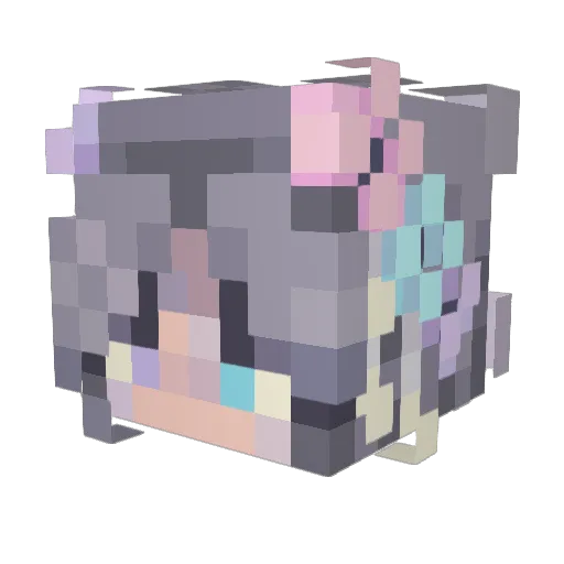 Schnazz Minecraft avatar head, 3D render