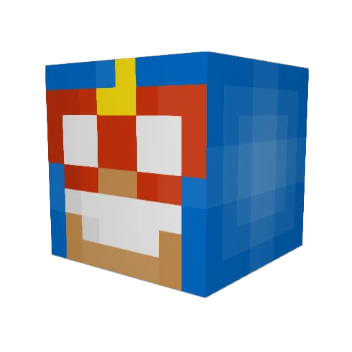 SchneckeTV Minecraft avatar head, 3D render