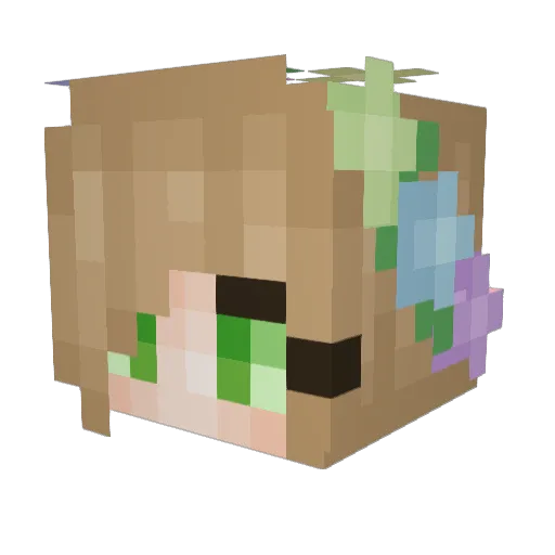 Schnee124 Minecraft avatar head, 3D render