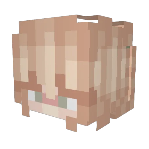 Schneefrieda Minecraft avatar head, 3D render