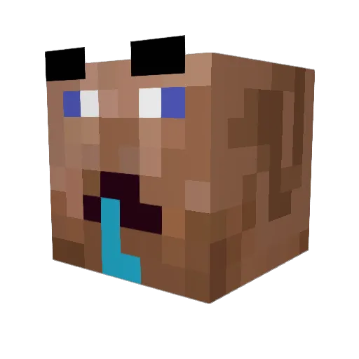Schneetag Minecraft avatar head, 3D render