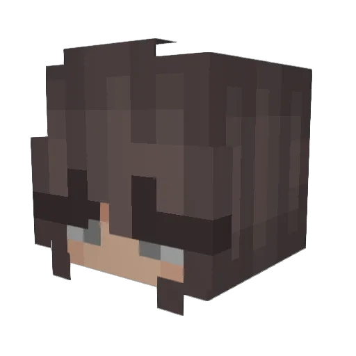 Schneeweib Minecraft avatar head, 3D render