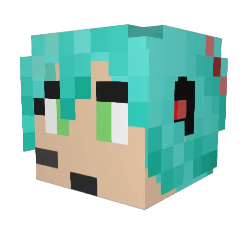 Schnegli Minecraft avatar head, 3D render