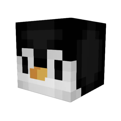 Schneko Minecraft avatar head, 3D render