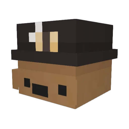 Schnellhefter Minecraft avatar head, 3D render