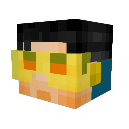 Schnellio Minecraft avatar head, 3D render