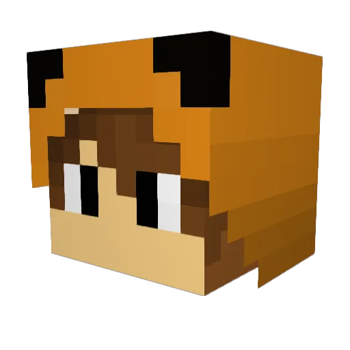 Schnicolade Minecraft avatar head, 3D render