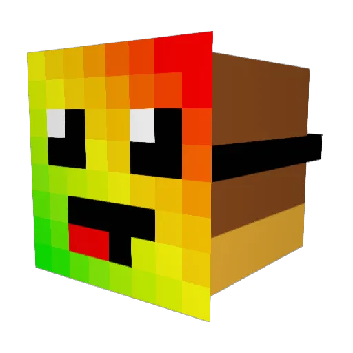 Schnigi Minecraft avatar head, 3D render