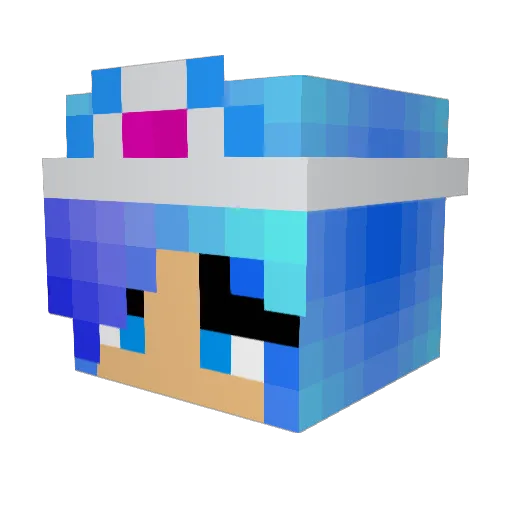 Schnilchmitte Minecraft avatar head, 3D render