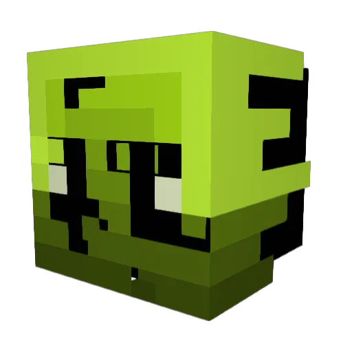Schnipas Minecraft avatar head, 3D render