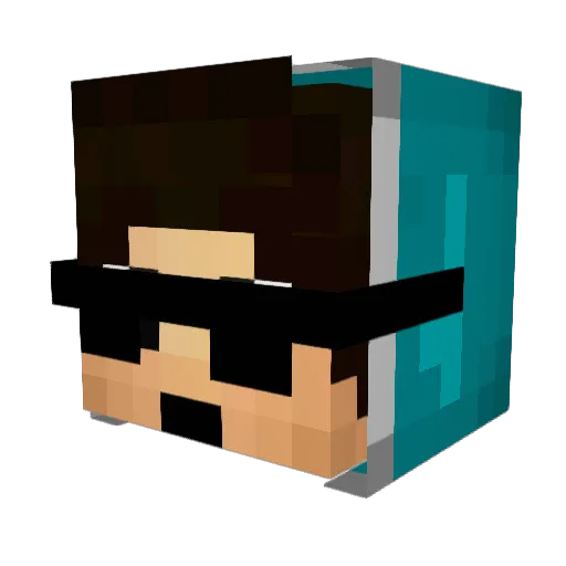 Schnirke Minecraft avatar head, 3D render