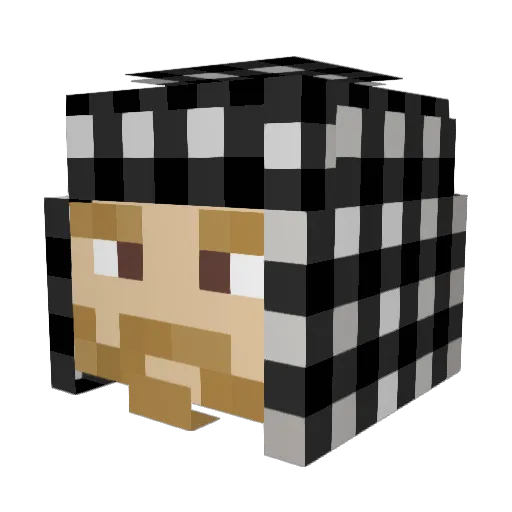 SchnittlauchOG Minecraft avatar head, 3D render