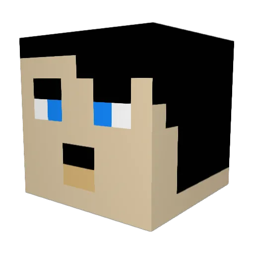 Schnittlauchbro Minecraft avatar head, 3D render