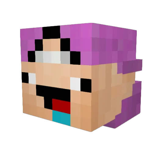 SchnitzelPvP Minecraft avatar head, 3D render