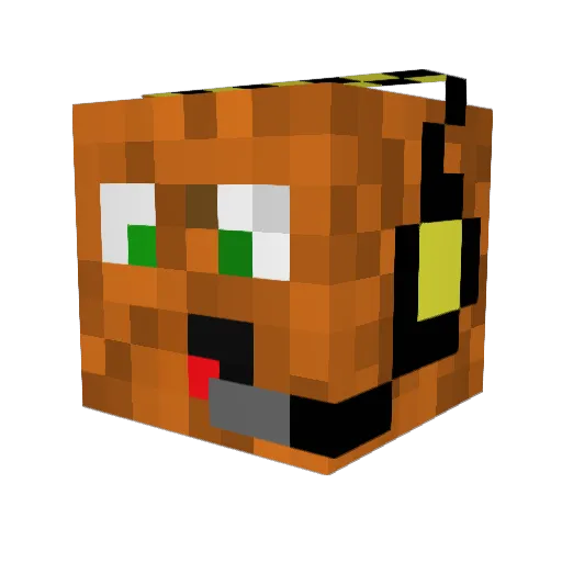 Schnitzelmilch Minecraft avatar head, 3D render
