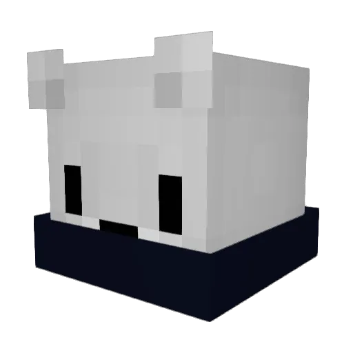 Schnoppix Minecraft avatar head, 3D render