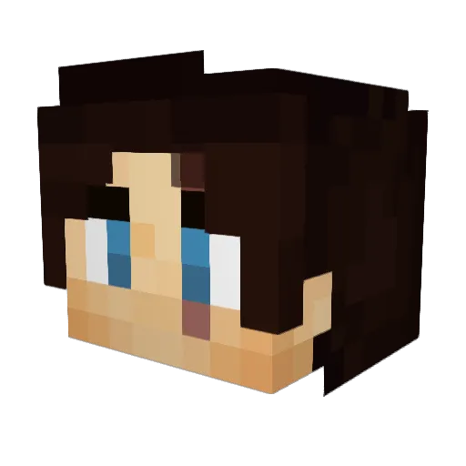 SchnowMan Minecraft avatar head, 3D render